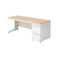 【組立設置込】プラス US-1S 片袖机 幅1800×奥行700×高さ720mm WM×ホワイト UR-187AL-3 WM/W4 1台（直送品）