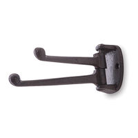 ポッシュリビング スウィングフック ダブル W4×D13×H6cm キャストアイアン 63336 1個（直送品）