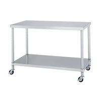シンコー キャスター付ステンレス作業台 WBNCー18090ーU75 1台（直送品）