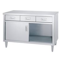 【最終値下！】SINKO SUS439 ステンレス作業台 750x600x800 1-6561-25 ステンレス作業台(スノコ棚) 900×600×800mm WS-9060
