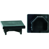 トラスコ中山 TRUSCO ピクチャーレール用 エンドキャップ 2個入 ブラック TMCE-BK 1袋(2個) 206-5727（直送品）