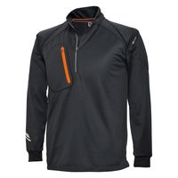 TS DESIGN FLASHロングスリーブハーフジップ ブラック LL 5025-95-LL 1着（直送品）