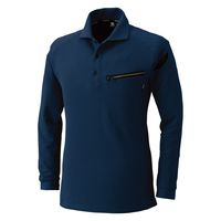 TS DESIGN ワークニットロングポロシャツ ネイビー L 5105-45-L 1着（直送品）