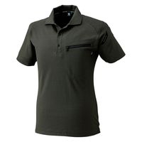 TS DESIGN ワークニットショートポロシャツ カーキグリーン L 51055-55-L 1着（直送品）