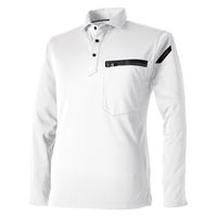 TS DESIGN T/Cワークニットロングポロシャツ シルバーグレー S 51305-25-S 1着（直送品）