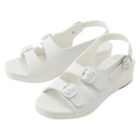 キクスイサンダル 2バックルサンダル 25343800 S KS-102(ホワイト) 1足　ナースサンダル（直送品）
