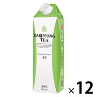 三井農林 ホワイトノーブル ダージリンティー 無糖 1L 1セット（12本）