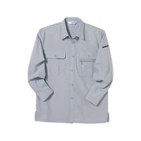 中塚被服 長袖シャツ グレー M 6030-18-M 1枚（直送品）