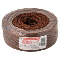 加藤伝蔵商店 庭園ロープ 茶 3mm×100m 727858 1個 63-2912-65（直送品）