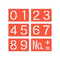 ランドアート ハイビスカス スプレーシート 数字・記号セット 1組(6枚入) HS-170 1組(6枚) 62-4863-11（直送品）