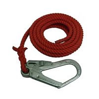 松浦工業 補助・誘導 介錯ロープ 片側大口径フック付 12mmφ×6m 赤 KSR-6RED 1本 62-9213-94（直送品）