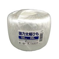 宮島化学工業 強力太ひも 白 120mm×250m HC125 1巻 63-7918-73（直送品）