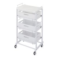 西村製作所 ストッカーワゴン(Cー355) 480×350×870mm ホワイト 66-0014-29 1台（直送品）