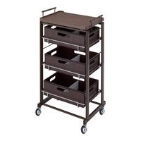 西村製作所 ストッカーワゴン(Cー355) 480×350×870mm ブラウン 66-0014-30 1台（直送品）