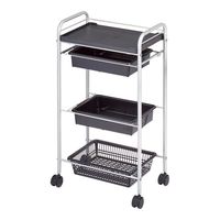 西村製作所 スタンダードワゴン(Cー212) 485×300×865mm ブラック 66-0014-31 1台（直送品）