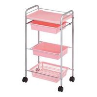 西村製作所 スタンダードワゴン(Cー212) 485×300×865mm ピンク 66-0014-33 1台（直送品）
