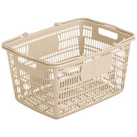 アスクル 買い物カゴ 28.8L ベージュ 1個 オリジナル（わけあり品）