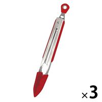 ワールド・クリエイト つかめるトングダークレッド 60035 1セット(3個)