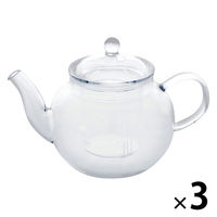 ワールド・クリエイト 耐熱ティーポット500ml 43888 1セット(3個)