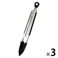 ワールド・クリエイト つかめるトングブラック 60036 1セット(3個)