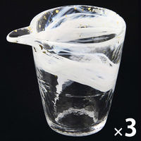 ワールド・クリエイト 箔墨流し 白 片口 30529 1セット(3個)