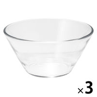 無印良品 ソーダガラス 深鉢 大 約直径16cm 1セット（1個×3） 良品計画
