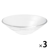 無印良品 ソーダガラス 浅鉢 小 約直径16cm 1セット（1個×3） 良品計画