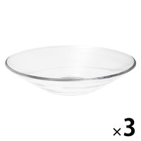 無印良品 ソーダガラス 浅鉢 大 約直径23cm 1セット（1個×3） 良品計画