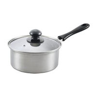 カクセー IH対応ステンレス片手鍋16cm(ガラス蓋付) NB-16 1個