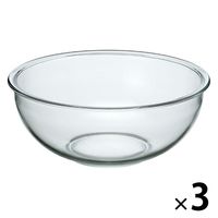 イシガキ 耐熱ガラス ボウル 21cm 2.5L 深型 3688 1セット（3個）