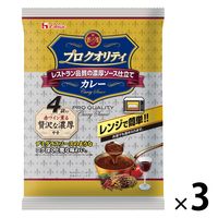 ハウス食品　プロクオリティ　カレー　贅沢な濃厚（4袋入）　1セット（3個） レンジ対応
