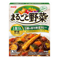 カレーです 明治 まるごと野菜 5種の彩り野菜カレー 190g 中辛 1個 - アスクル