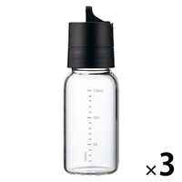 HARIO (ハリオ) 調味料入れ 150ml ワンタッチ ブラック ODBN-150-B 1セット(3個)