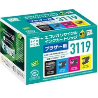 エコリカ LC3119ー4PK 互換リサイクルインクカートリッジ ECI-BR3119-4P 1箱 574-7062（直送品）