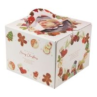 ヤマニパッケージ ケーキ箱 ホワイトサンタ 5号 100枚 20-2326 1ケース(100枚) 67-7143-34（直送品）