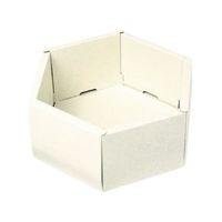 ヤマニパッケージ 軽食用 六角(小) 紅白 200枚 19-610K 1ケース(200枚) 67-7145-74（直送品）