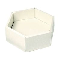 ヤマニパッケージ 軽食用 六角(大) 紅白 100枚 19-611K 1ケース(100枚) 67-7145-76（直送品）