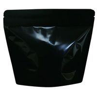 ヤマニパッケージ コーヒー用袋 スタンドチャック袋 200g 黒 インナーバルブ付 500枚 COT-852 1ケース(500枚)（直送品）