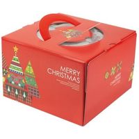 ヤマニパッケージ ケーキ箱 カラフルツリー 6号 100枚 20-2324 1ケース(100枚) 67-7143-30（直送品）