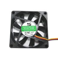 ワイドワーク DC12Vファン 2ボールベアリング 70mm 角厚さ15mm 65-3944-90 1個（直送品）