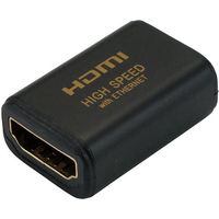 ホーリック HDMI中継アダプタ ブラック HDMIタイプAメスーHDMIタイプAメス HDMIF-041BK 1個 64-6230-58（直送品）