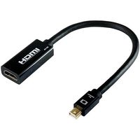 Mini DisplayPort→HDMI変換アダプタ 10cm DisplayPortオスーHDMIメス MDPHDF01-178BK（直送品）