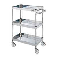 サカエ ステンレスCSパールワゴン(H880mm・棚板3段) CSP3-6083SNU 1台（直送品）