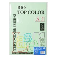 伊東屋 バイオトップカラーA3 160g 50枚 BT456 ミディアムグリーン 1セット(1パック×2)
