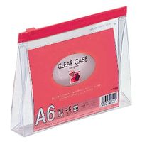 リヒトラブ クリヤーケース マチ付 A6S 赤 F-175アカ 1セット(1枚×10)