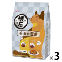 懐石 2つのごほうび 毛玉に配慮 国産 600g（60g×10袋）3個 ペットライン キャットフード 猫用