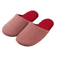 センコー SDS ピンボーダー スリッパ M:約22.5-24cm レッド SDS150399 1足（直送品）