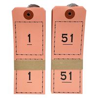 【荷札】今村紙工 連番荷札 No.1～100 サーモン 1袋（100枚入） RN-70
