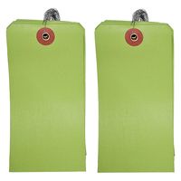 【荷札】今村紙工 布荷札 緑 2号（大） 1袋（100枚入） NN-04