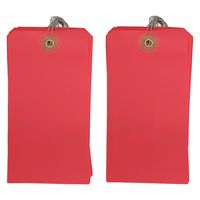 【荷札】今村紙工 布荷札 赤 2号（大） 1セット（100枚入×5） NN-02